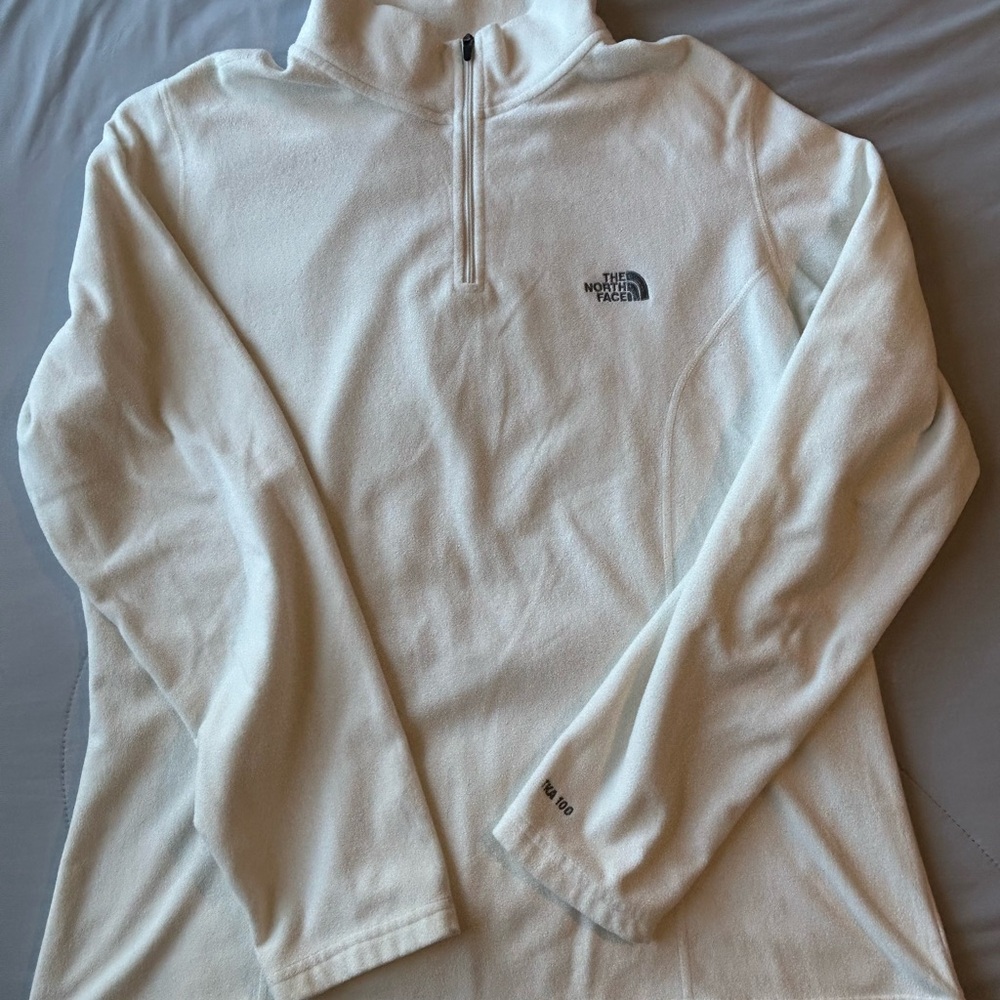 The North Face Women's White Half-Zip Sweatshirt